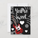 Recherche de rétro guitare vœux cartes Mignon
