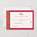 Search for indian wedding rsvp cards Red