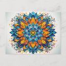 Recherche de mandala bleu cartes postales Motif