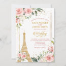 Recherche de tour eiffel mariage invitations Floral