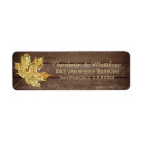 Search for rustic wood wedding return address labels Leaves