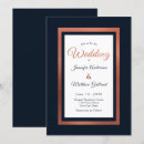 Search for copper and navy wedding invitations Metallic
