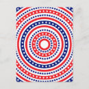 Search for red white blue pattern postcards America