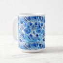 Search for peacock blue mugs Feathers