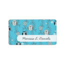 Search for cute owl return address labels Cartoon