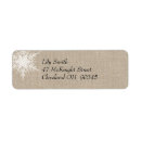 Search for burlap lace return address labels Brown