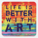 Recherche de peinture abstraite colorée autocollants Artistique