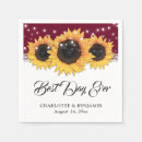 Search for sunflower wedding napkins Burgundy