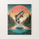 Search for trout fishing puzzles Vintage