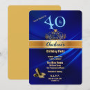 Search for royal blue 40th birthday invitations For her