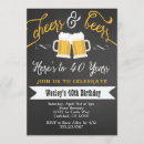 Search for beer 40th birthday invitations Men