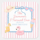 Search for turning one stickers Baby girl