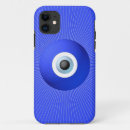 Search for evil eye charm iphone cases Blue