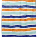 Search for orange stripes shower curtains Watercolor