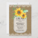 Search for sunflowers engagement party invitations Mason jar