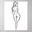 Recherche de croquis de mode posters Élégant