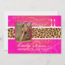 Search for leopard graduation invitations Pink