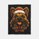 Search for bulldog christmas blankets Santa