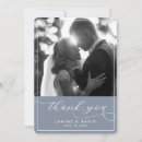 Recherche de dusty blue wedding thank you cards Typographie