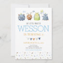 Search for little boy birthday invitations Monster party