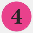 Search for number four stickers Pink