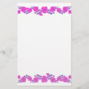 Search for flower border stationery paper Pink