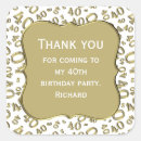 Search for 40th birthday thank you stickers Forty