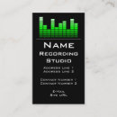 Search for recording studio business cards Sound