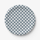 Search for blue gingham plates Chequered