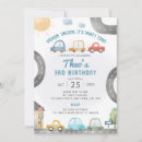 Search for transportation birthday invitations Cars birthday party