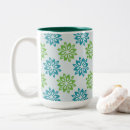 Recherche de floral bleu et vert tasses Pour eux