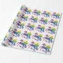 Search for rainbow unicorn wrapping paper Colorful