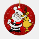 Search for santa claus reindeer ornaments Red