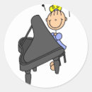 Recherche de pianiste avec autocollants Musique