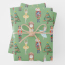 Search for nutcracker ballet wrapping paper Green