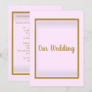 Search for pink border wedding invitations Gold