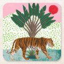 Recherche de tigre dessous de verres Fleurs tropicales