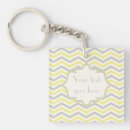 Search for yellow and grey keychains For her