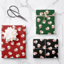 Search for santa head wrapping paper Red