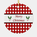 Search for red and green polka dots ornaments Pattern