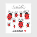 Recherche de coccinelle rouge autocollants Nom