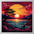 Recherche de pixel art posters Mer