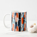 Recherche de orange et blanc tasses Bleu