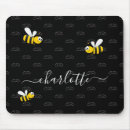 Recherche de abeille tapis souris Noir