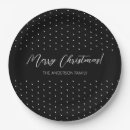 Search for black and white christmas paper plates Minimal