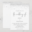 Search for silver glitter wedding invitations Sparkle