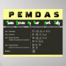Search for mathematical order of operations posters Algebra