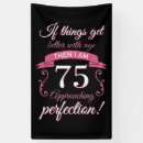 Search for 75th birthday banners Aged to perfection