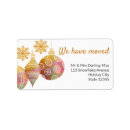 Search for snowflakes return address labels Gold