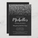Search for black and silver bridal shower invitations Glitter